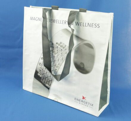 ENRGETIX-BINGEN - Klarer Blick auf Wellness: Oben Bedruckte PP Woven Einkaufstaschen für Stilvolle und Organisierte Einkäufe